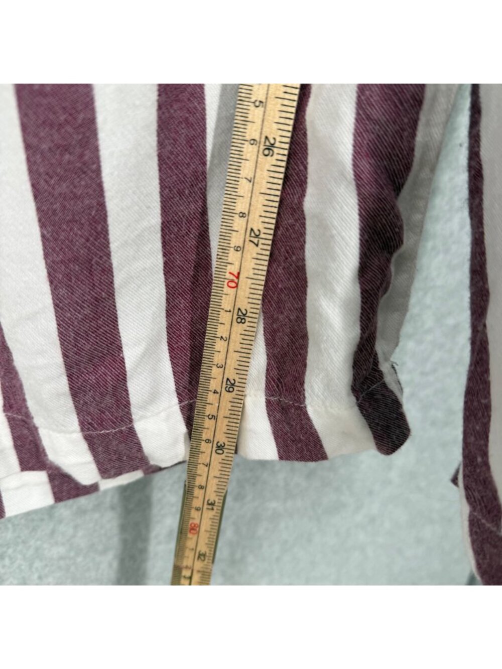 Victorias Secret Striped Pajama Shirt and Pant Set Size XL Purple White Soft - Picture 14 of 16